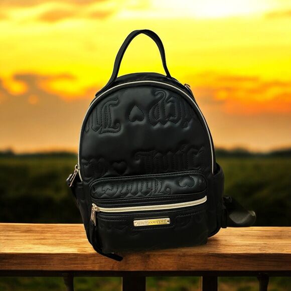 Juicy Couture Bestsellers Rosie Mini Backpack Liquiroce Black Versatile Bag NWT main image 3